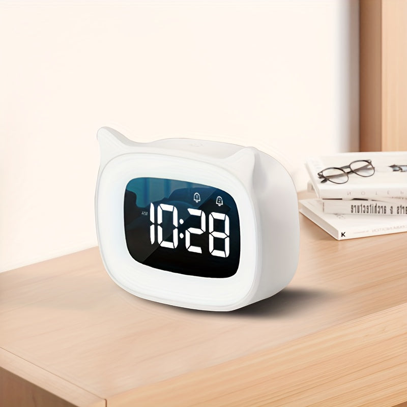 KittyGlow - Charmante Kattenwekker met Nachtverlichting