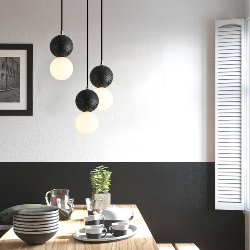 Aurora Glow - Luxe LED Hanglamp in Zwart/Wit