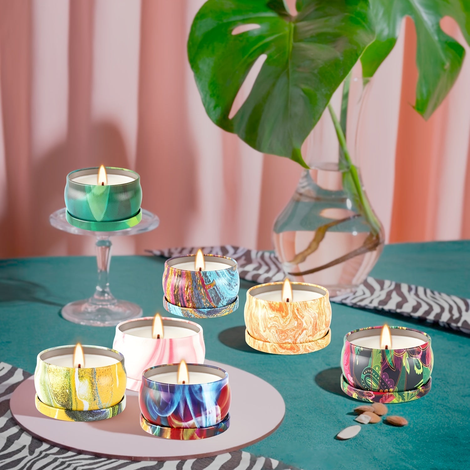 Aromatic Serenity – Luxe Kaarsenset met Marmerprint