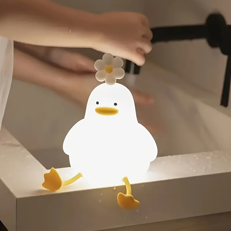 BloomDuck – Dimbare Siliconen Nachtlamp met Klapfunctie