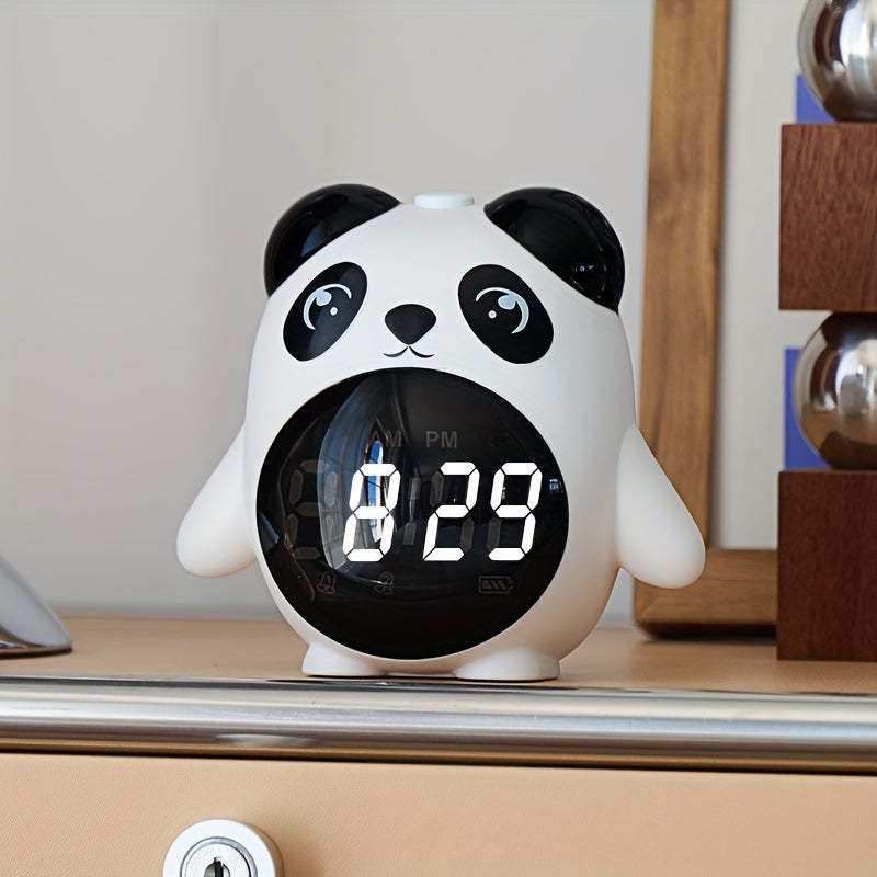 PandaGlow Clock - Schattige Oplaadbare Wekker met Temperatuur