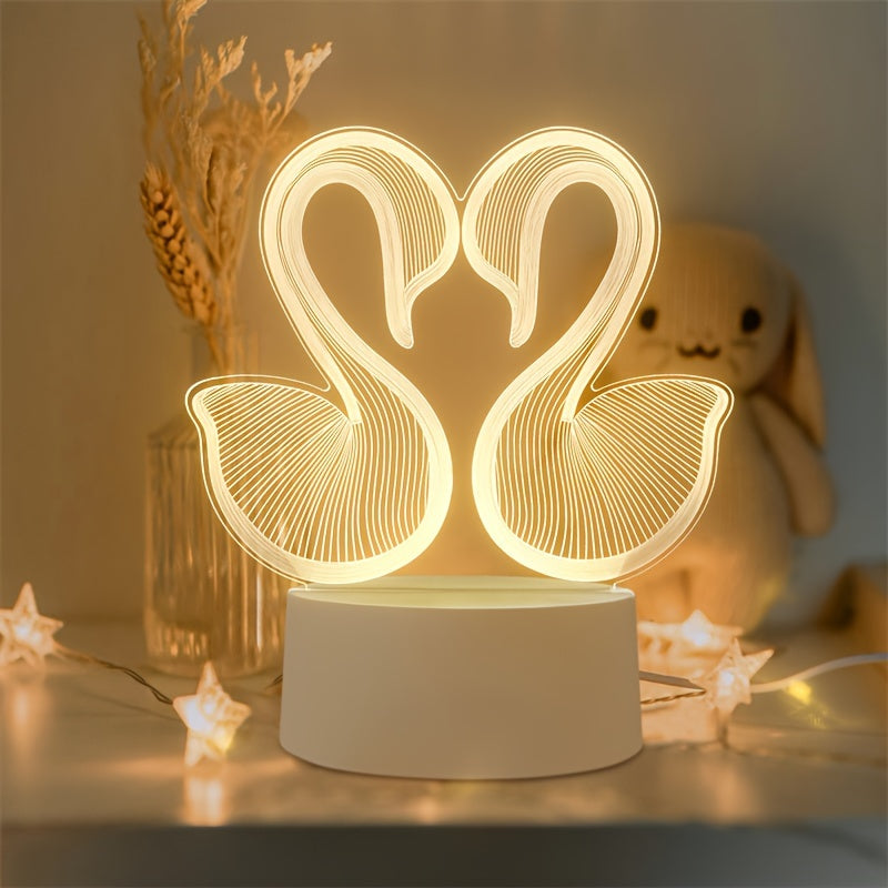 SwanLight – 3D LED Tafellamp met Modern Acryl