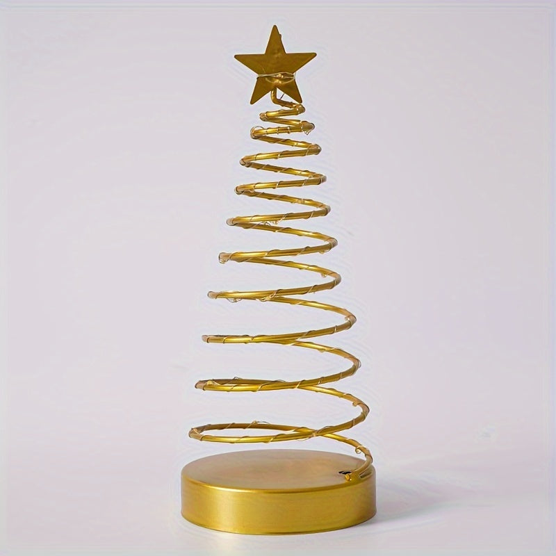 StarGlow – LED Sterboom Tafellamp in Roestvrijstaal