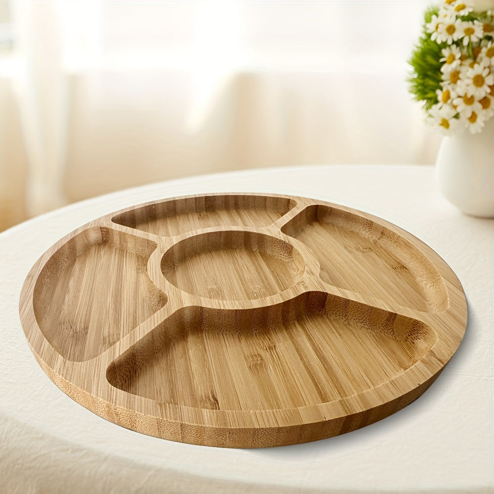 BambooServe - Elegante Ronde Snackplank voor Jouw Keuken