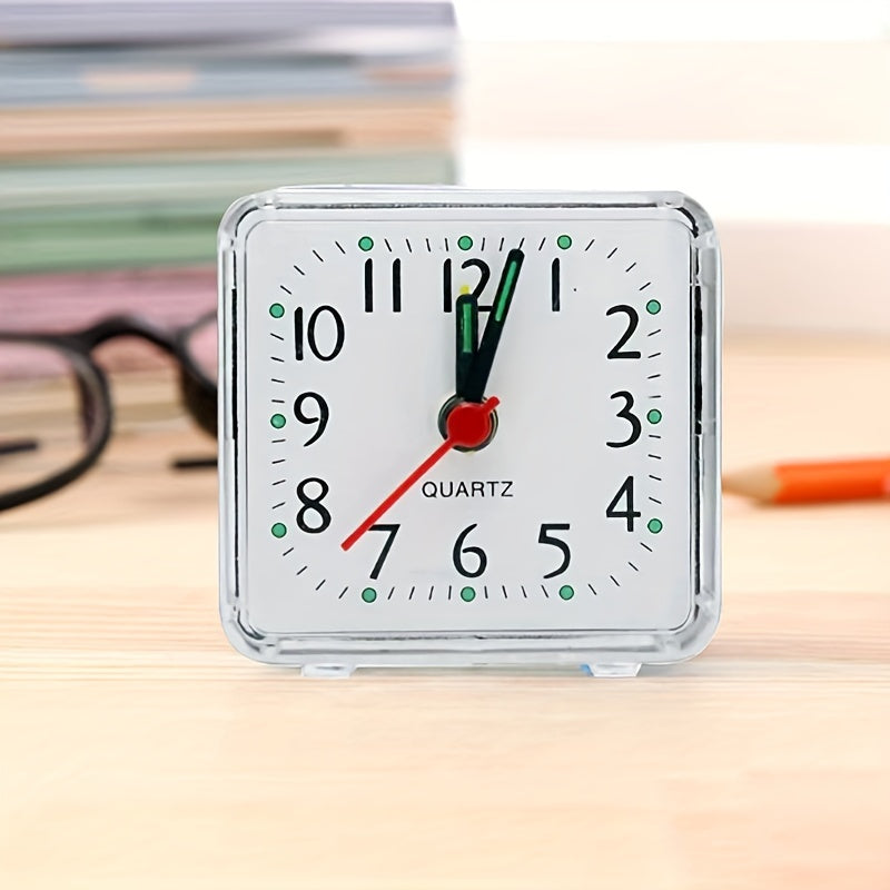 TimeSquare – Minimalistische Witte Wekker voor Bureau & Slaapkamer