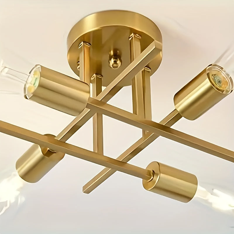 SatelliteLight – Moderne Industriële Plafondlamp in Zwart Ijzer