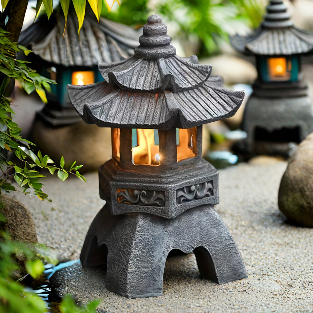LumiGlow Lantern - Zen Tuin Decoratie op Zonne-Energie