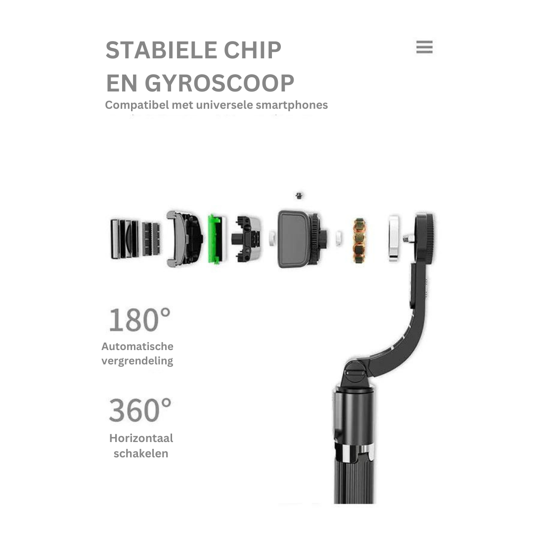 ProStabilizer - Premium Bluetooth Stabilisator voor Mobiele Fotografie