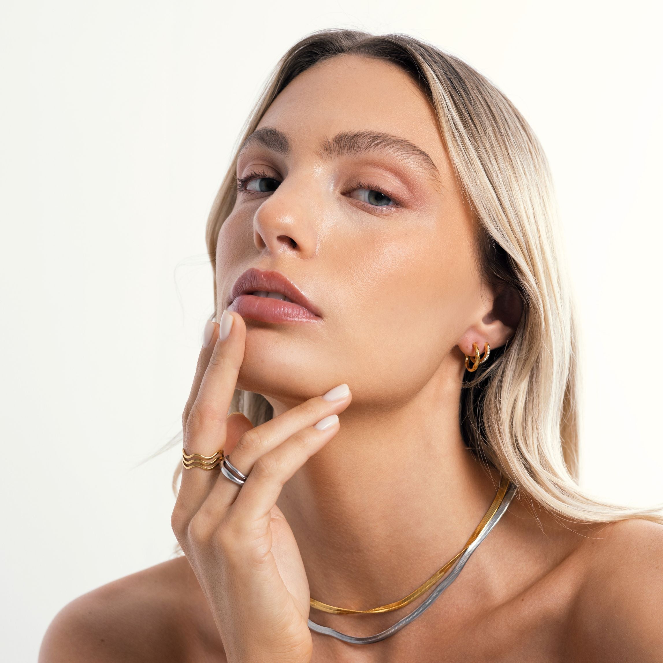 Elegantes Stapelring-Set - Luna