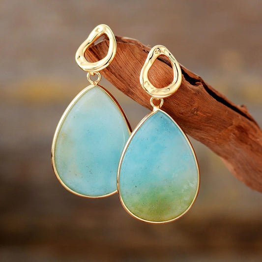 Amara Earrings – Tropische Amazoniet Sieraden