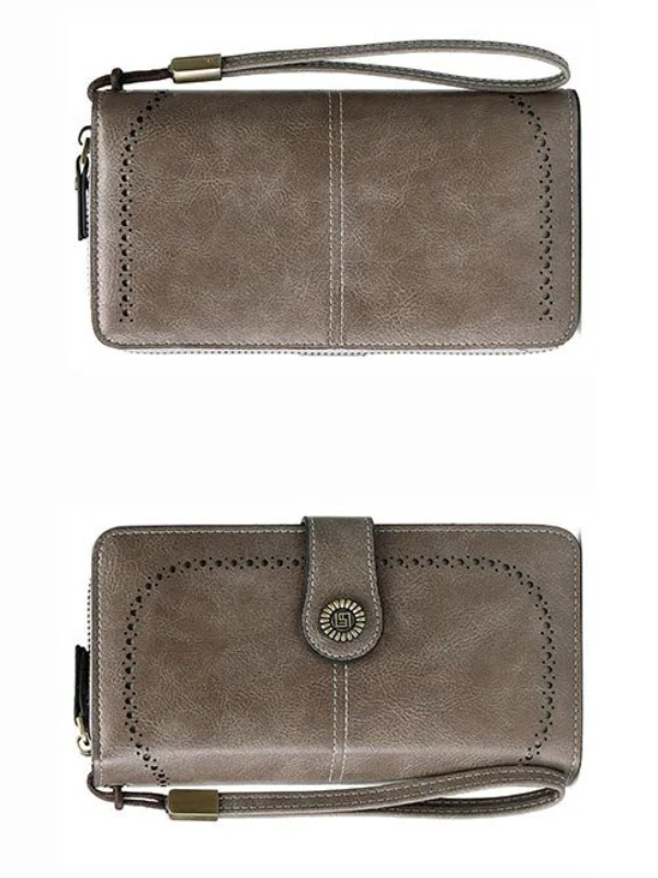 LeatherMax - Stijlvolle Leren Portemonnee met Polsband