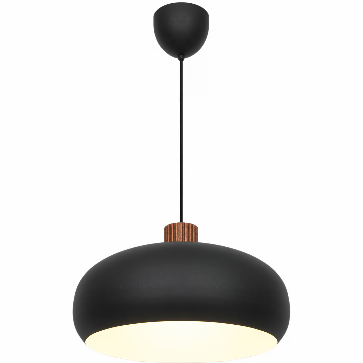Aurelio Design Light – Zwarte Houten Hanglamp E27