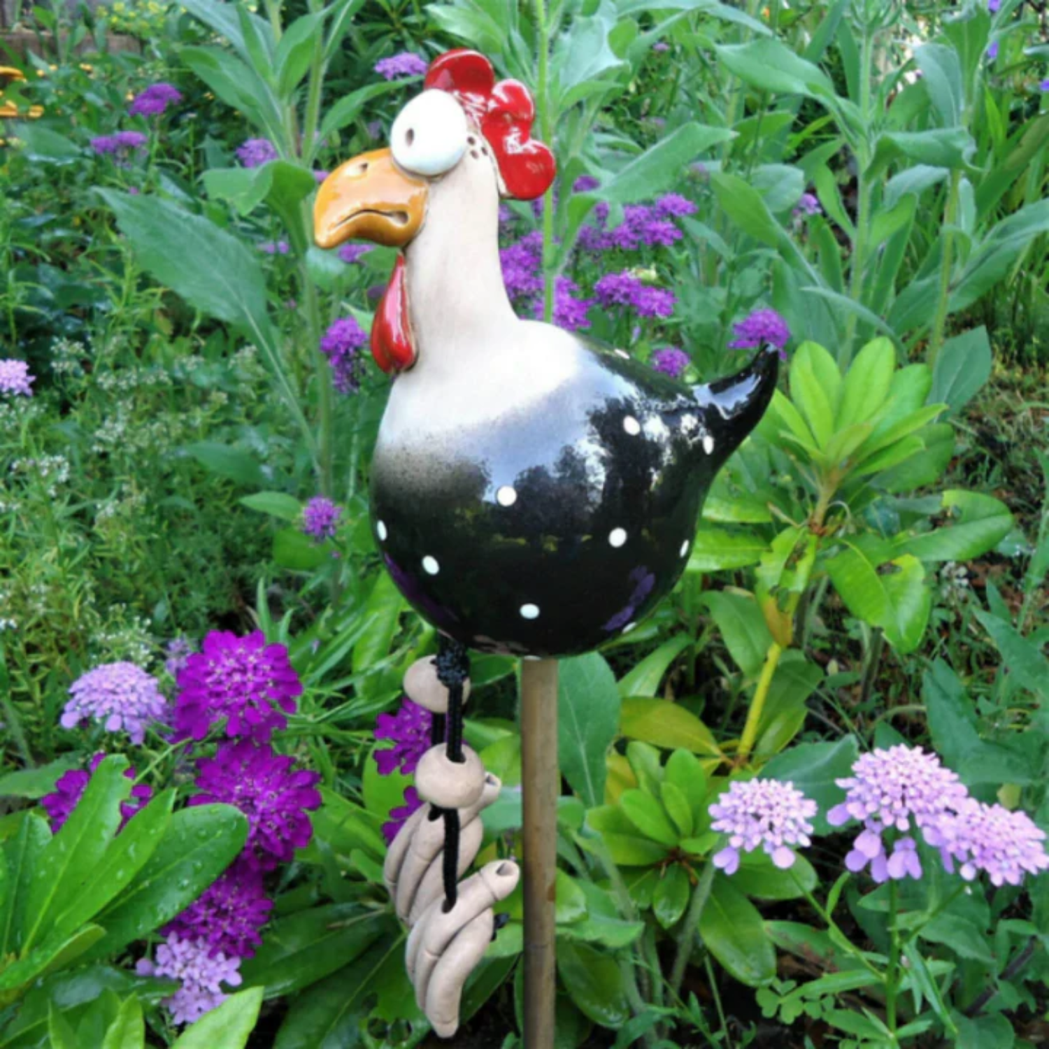 Happy Chicken – Speelse Tuinkipdecoratie voor Buiten