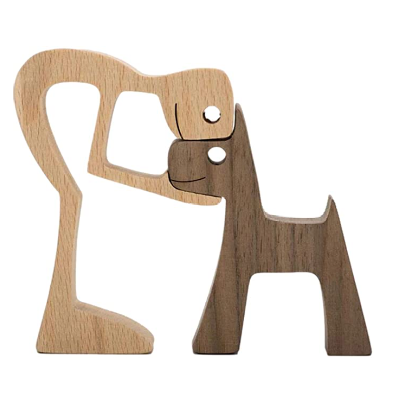 WoodenSculpt – Handgemaakt Houten Beeld voor Interieur