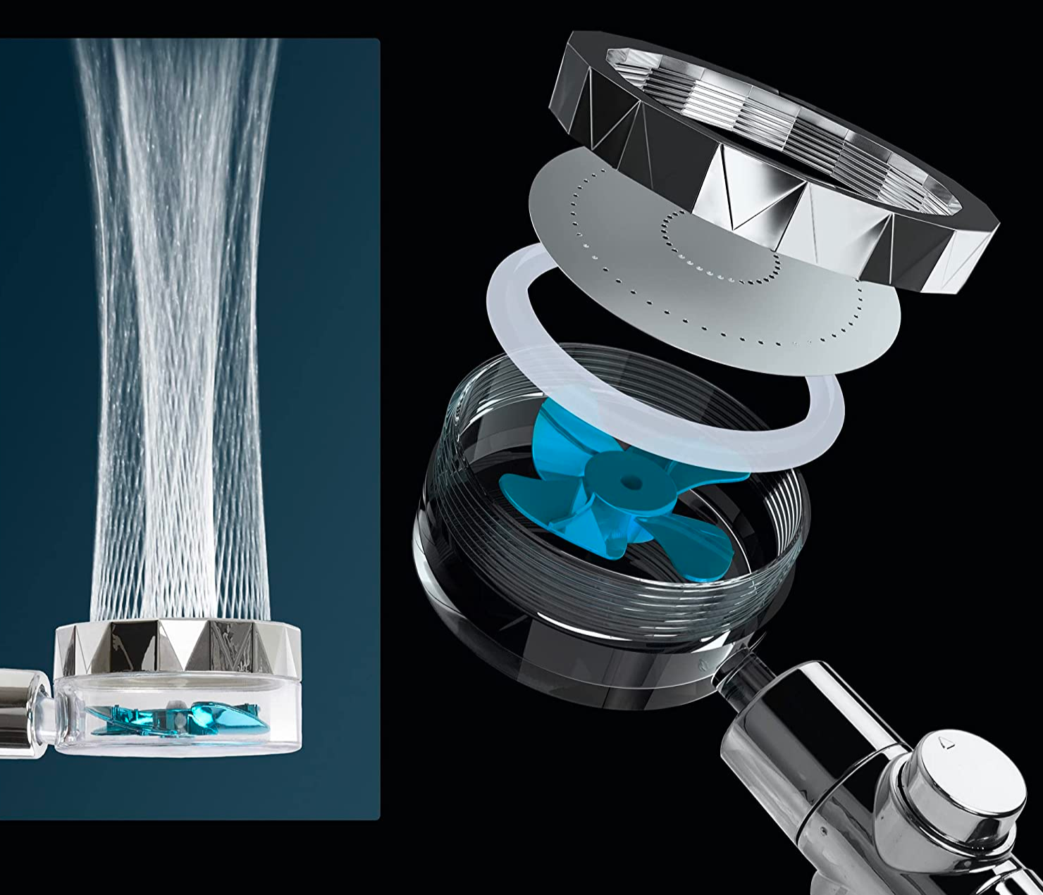 HydroPower Showerhead – Duurzame Douchestraal met Filter