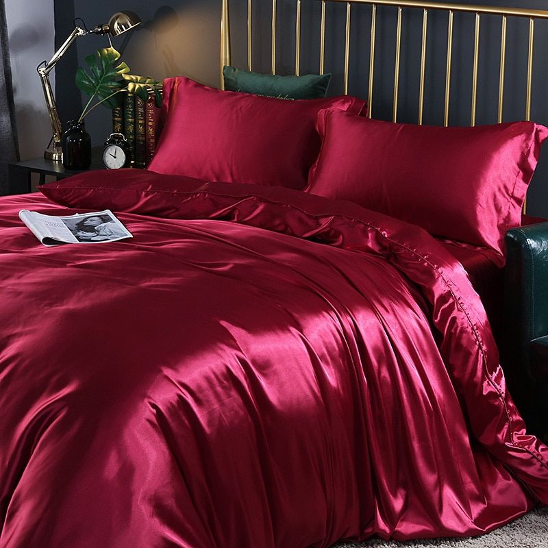 Luxe Satin Bedset – Elegante Beddecoratie voor Slaapcomfort