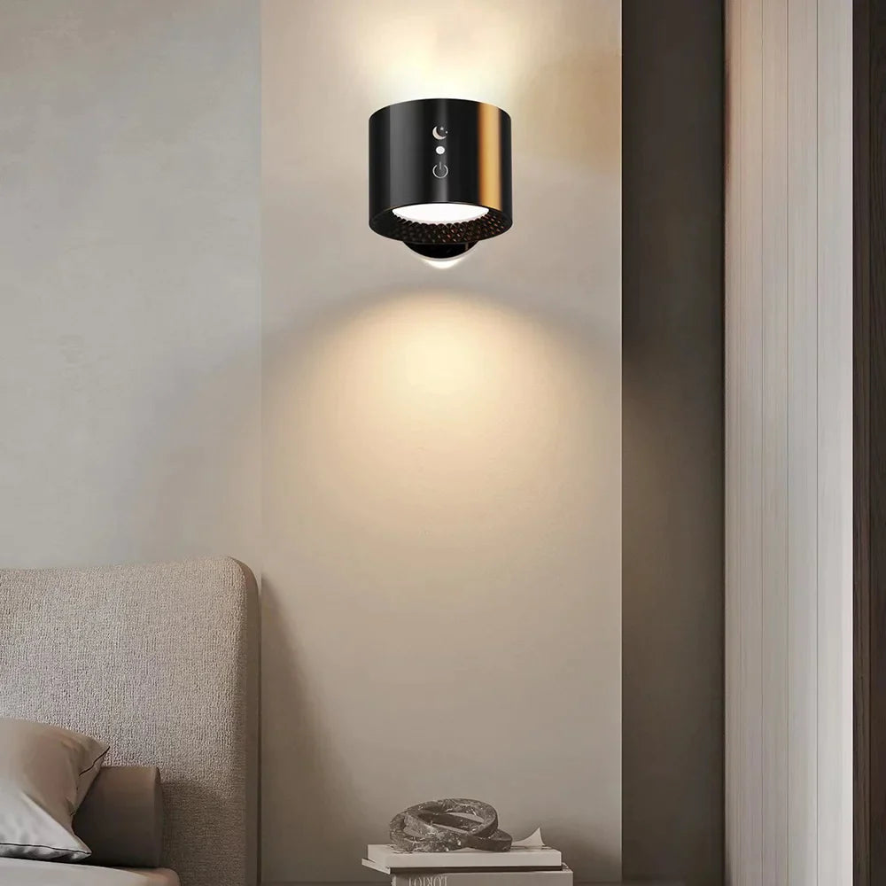 360° Updown Muurlamp - Draadloze Oplaadbare Muurlamp