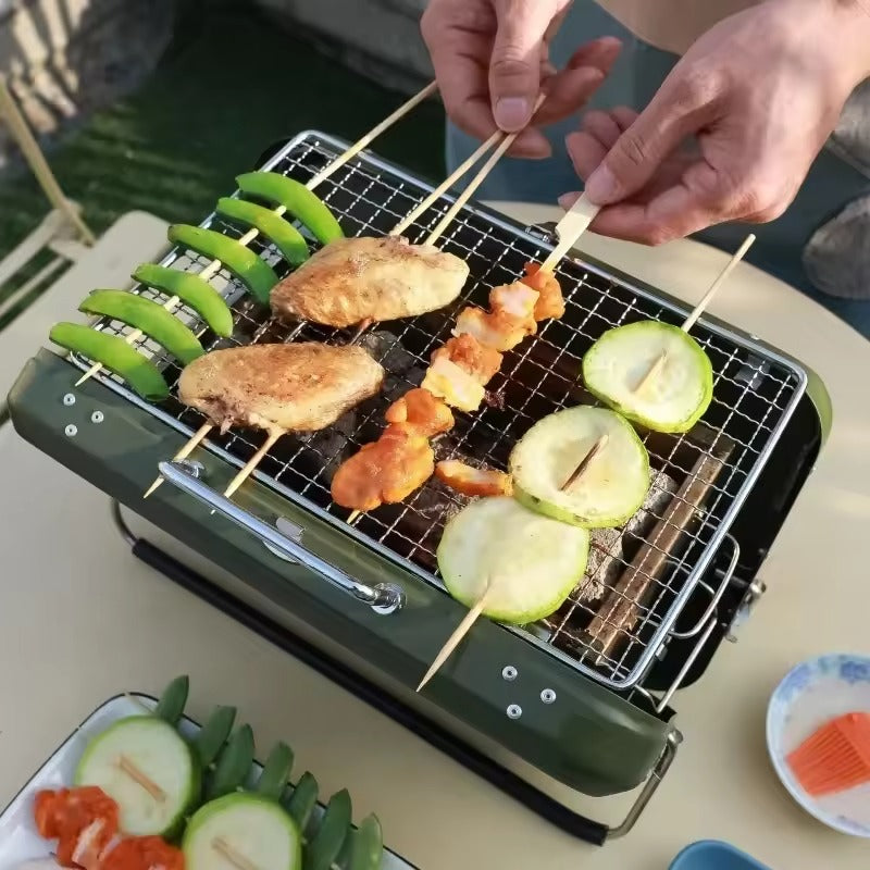 Opvouwbare BBQ Grill Draagbaar – Houtskool Barbecue voor Buiten