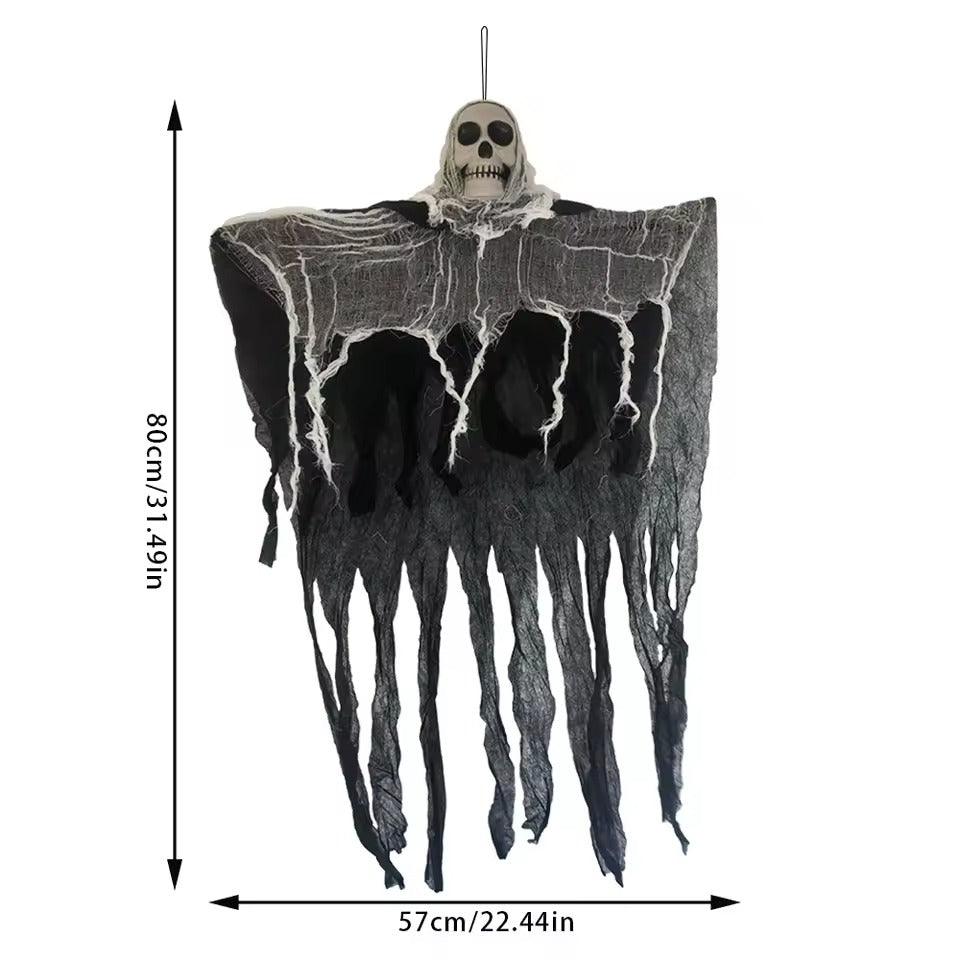 Halloween Spook Decoratie – Hangend Skelet met LED Licht voor Tuin & Feest