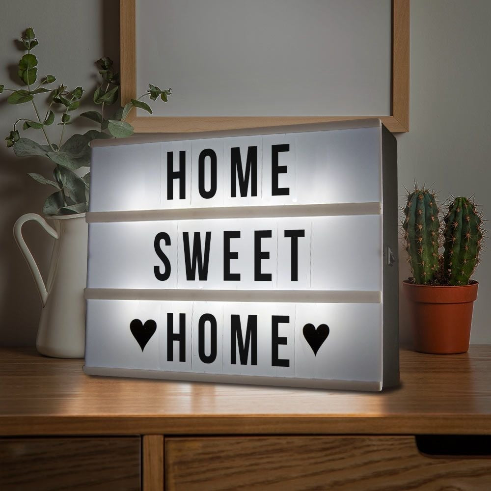 Cinema Lightbox A4 – Lichtbak met 84 Letters & Symbolen