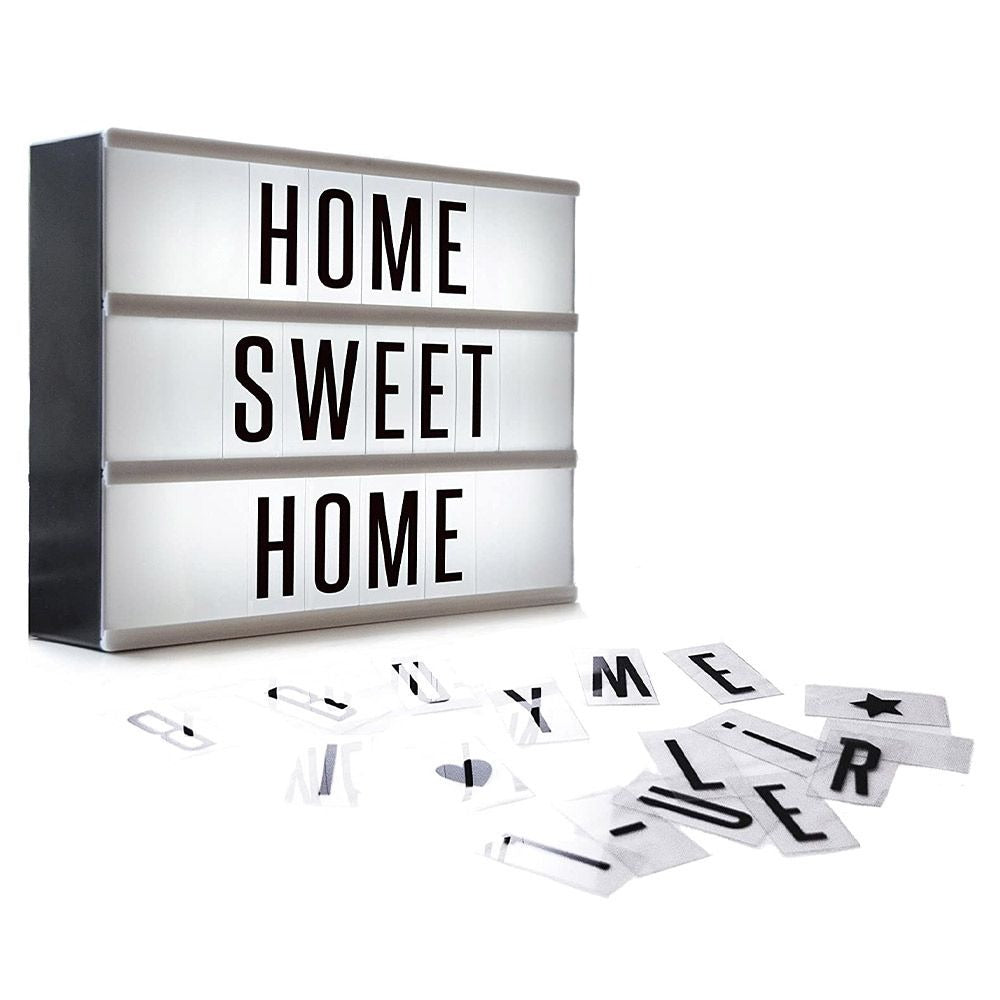 Cinema Lightbox A4 – Lichtbak met 84 Letters & Symbolen