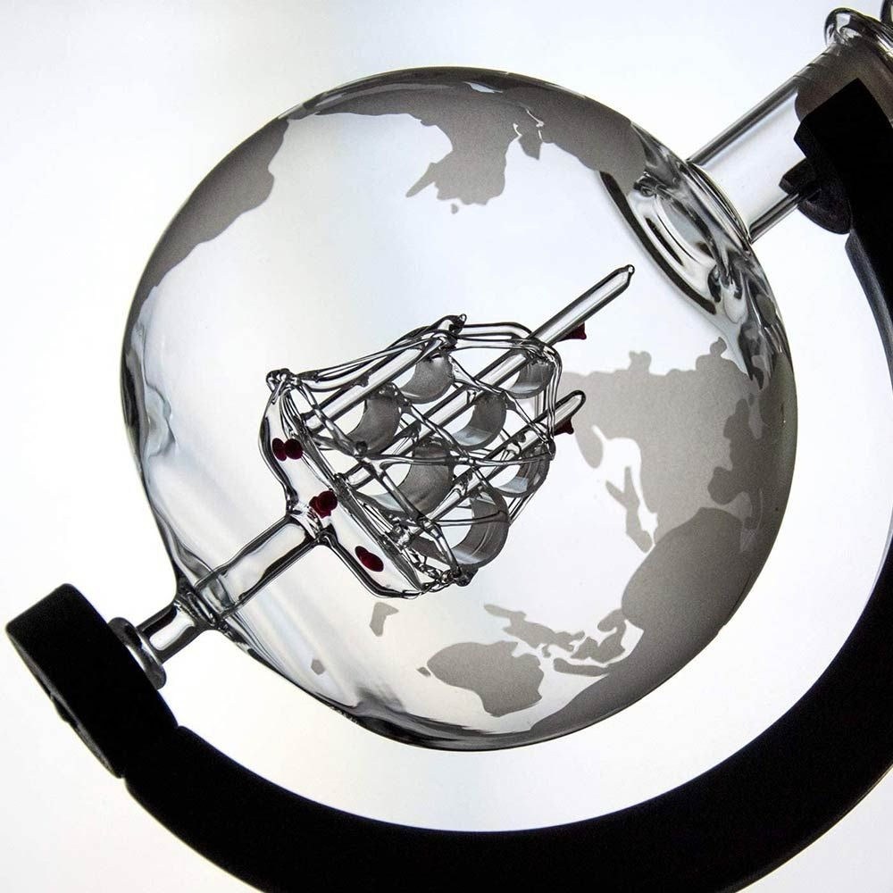 Globe Whiskey Decanter Set – Luxe Wereldbol Karaf met Glazen