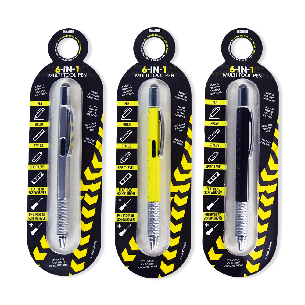 6-in-1 Multitool Pen – Multifunctionele Toolpen voor Klussers
