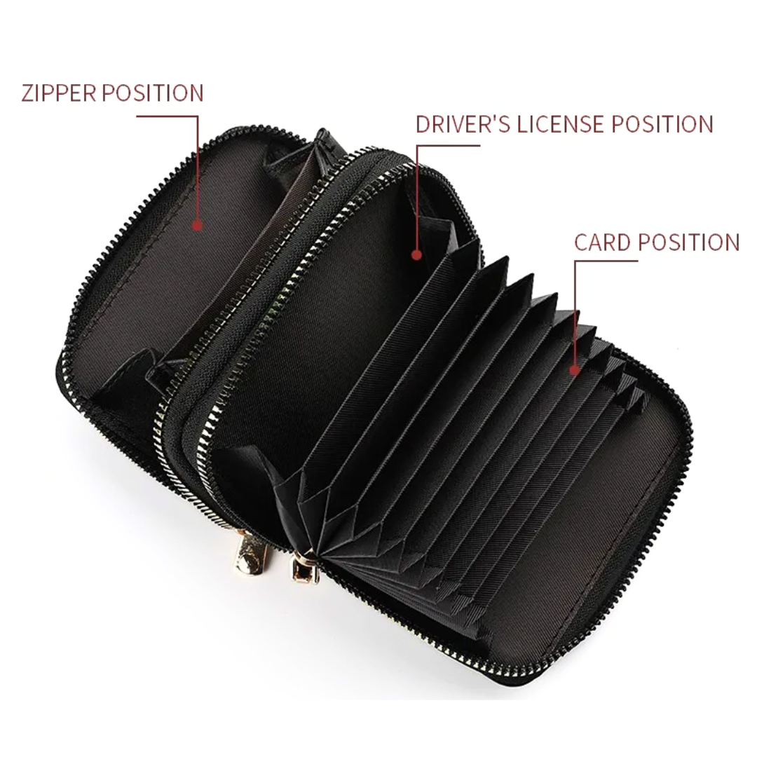 MiniWallet - Trendy Lychee Print Portemonnee