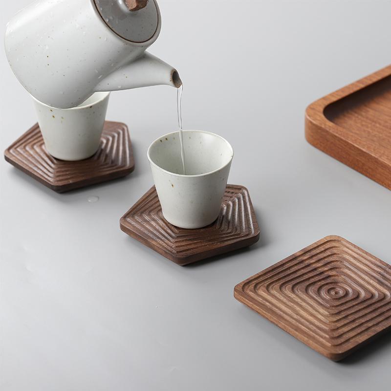 Creative Coasters – Zwart Walnoot in Unieke Vormen