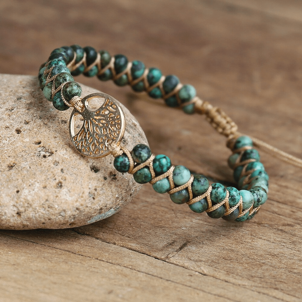 Auralyn - Spirituele Levensboom Armband met Jaspis