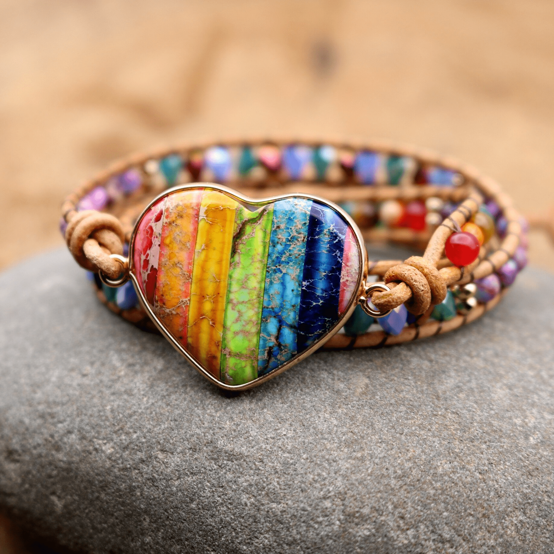Liora Chakra Heart Wrap Bracelet