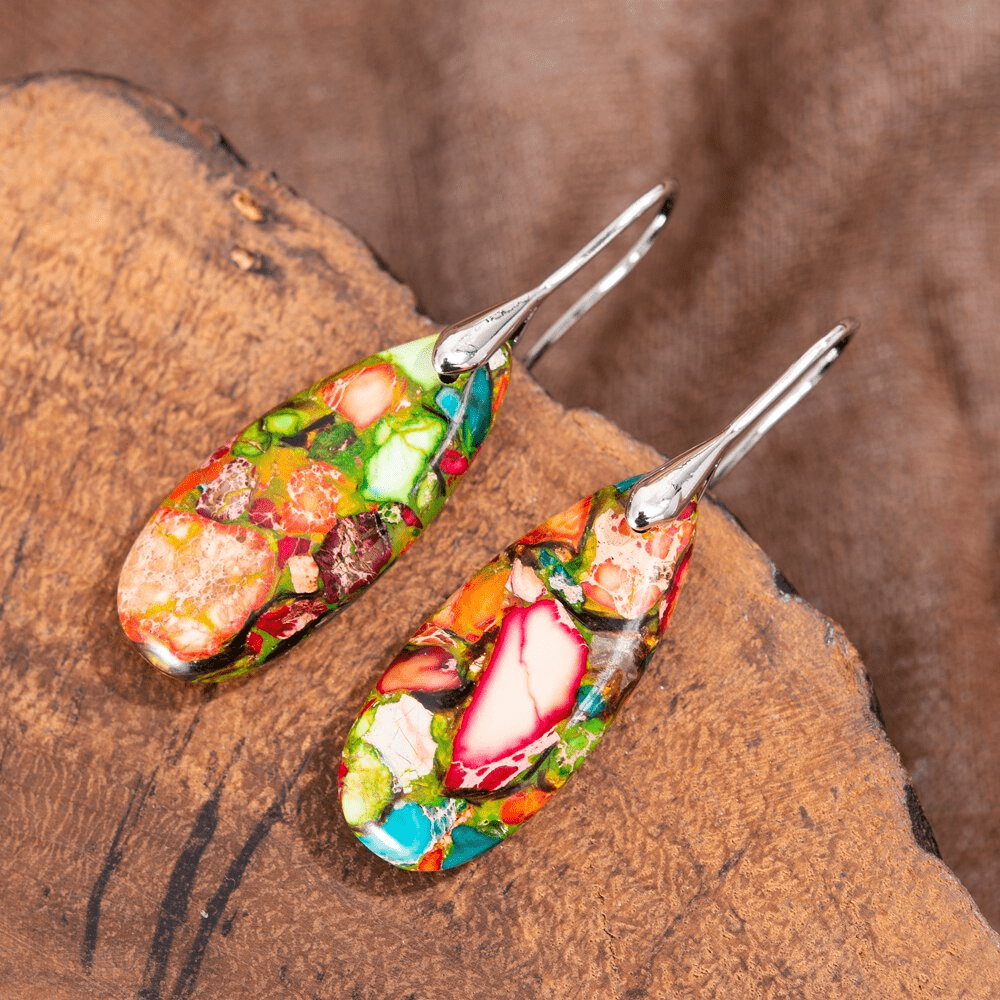 Levana Drops - Elegante Jaspis Oorbellen