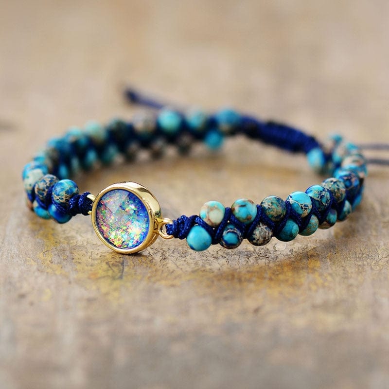 Ocean-Inspired Opal & Jasper Bracelet - Thalassa Collection