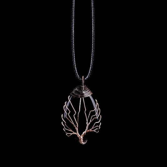 Eryna - Elegante Zwarte Obsidiaan Hangerketting