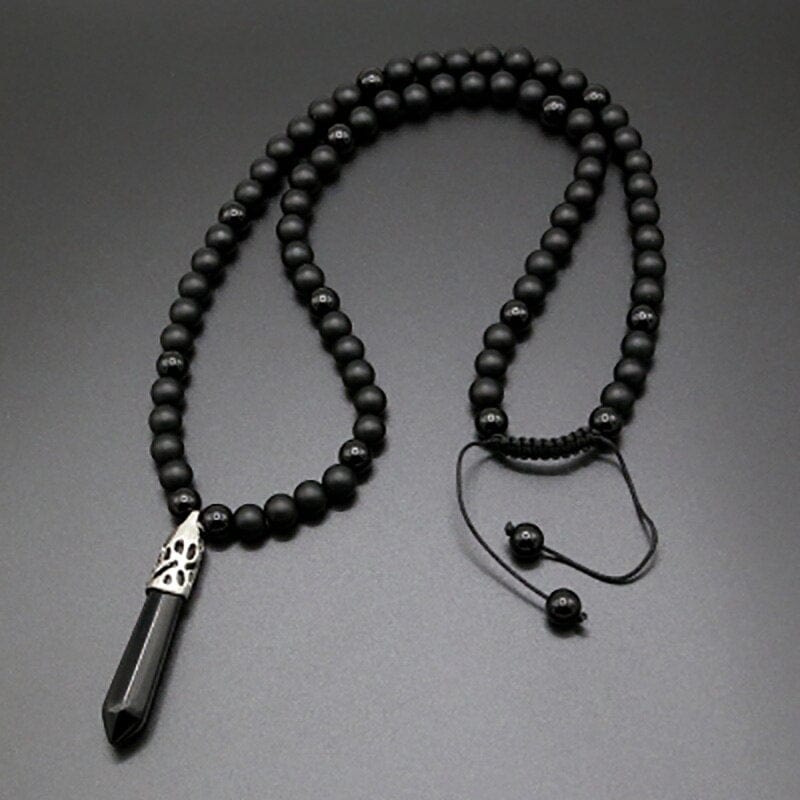 Selene Onyx Mala Necklace - A Touch of Elegance