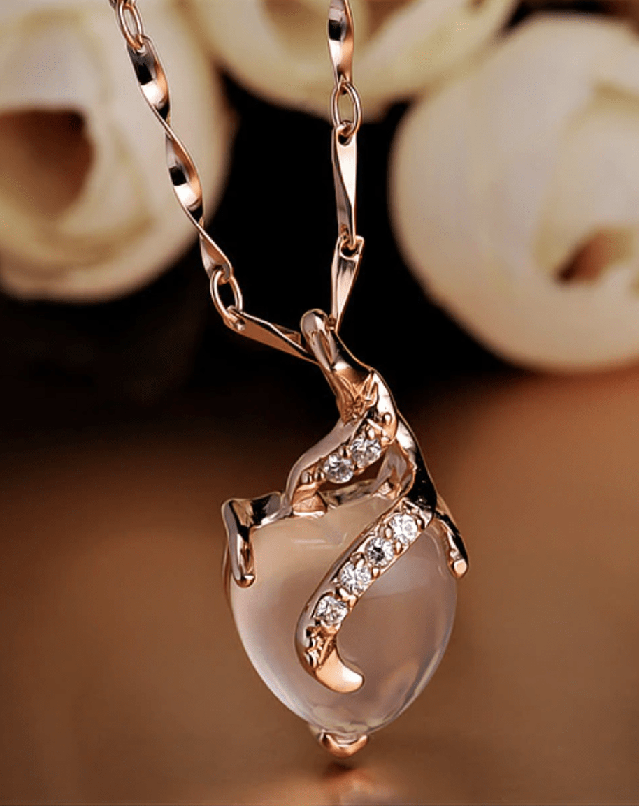 Calista Heart - Elegante Opaal Halsketting