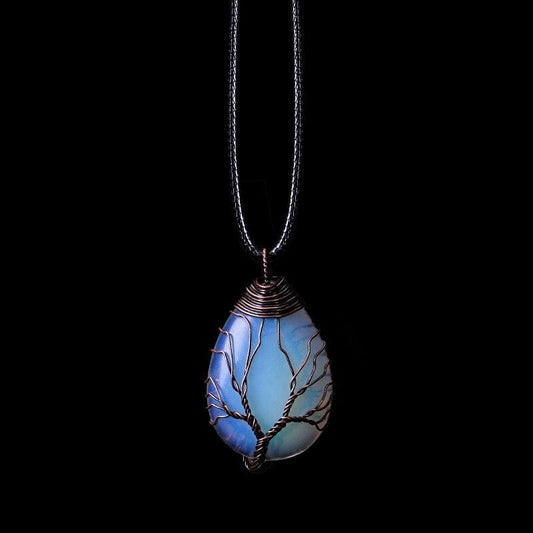 Elisia - Elegante Opaliet Druppel Hangerketting