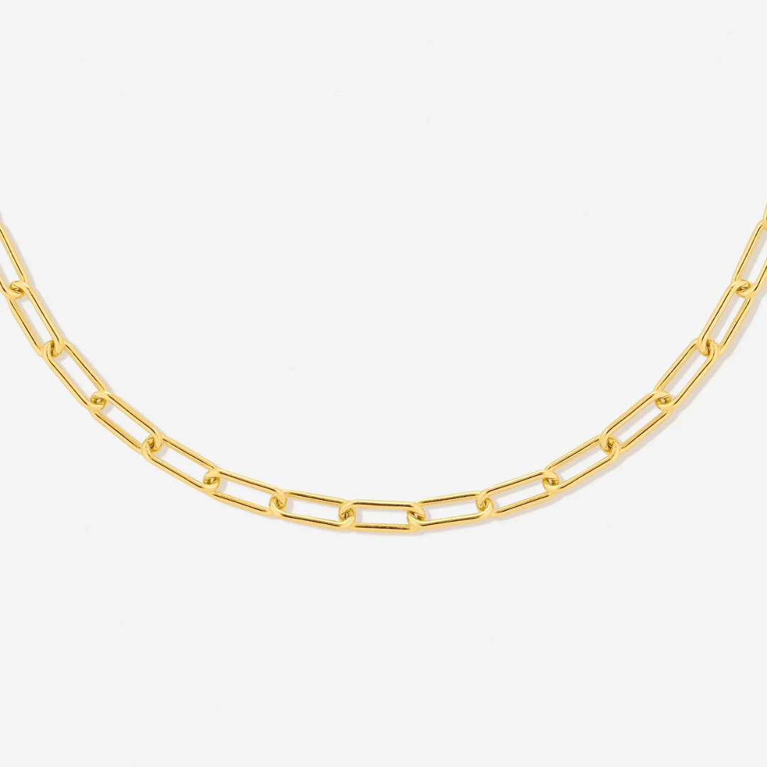 Sleek Paperclip Choker Necklace - Lina