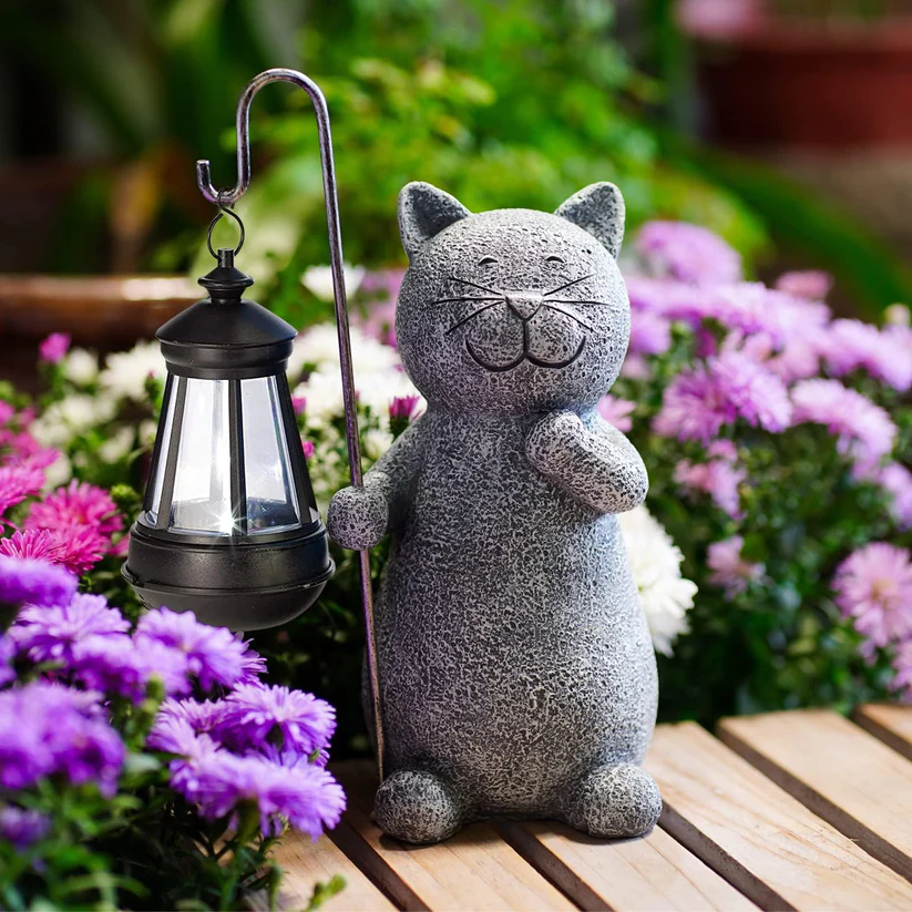 EnchantedKitty - Elegante Decoratieve Kat voor Buitenruimte