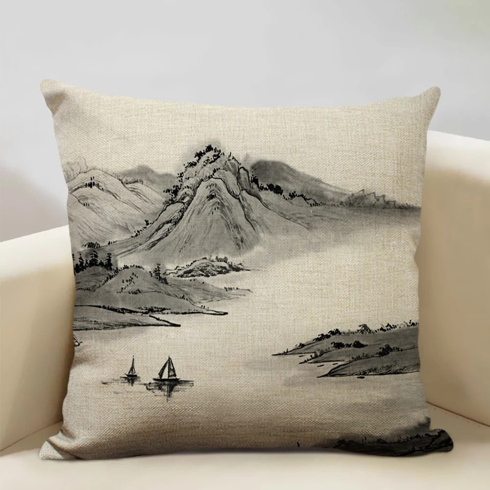 BeauRêve Kussenhoes met Mount Fuji - Japanse Stijl voor Elke Ruimte