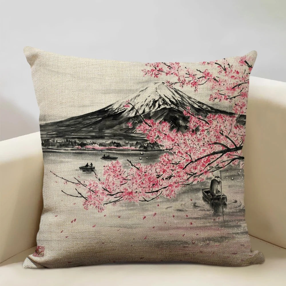 BeauRêve Kussenhoes met Mount Fuji - Japanse Stijl voor Elke Ruimte