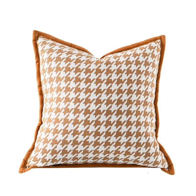 VelvetGlow Kussenhoes - Dubbelzijdige Geometrische Kussenhoes van Luxe Jacquard