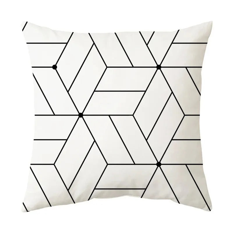 Stijlvolle Geometrische Kussenhoes - voor een Modern Interieur