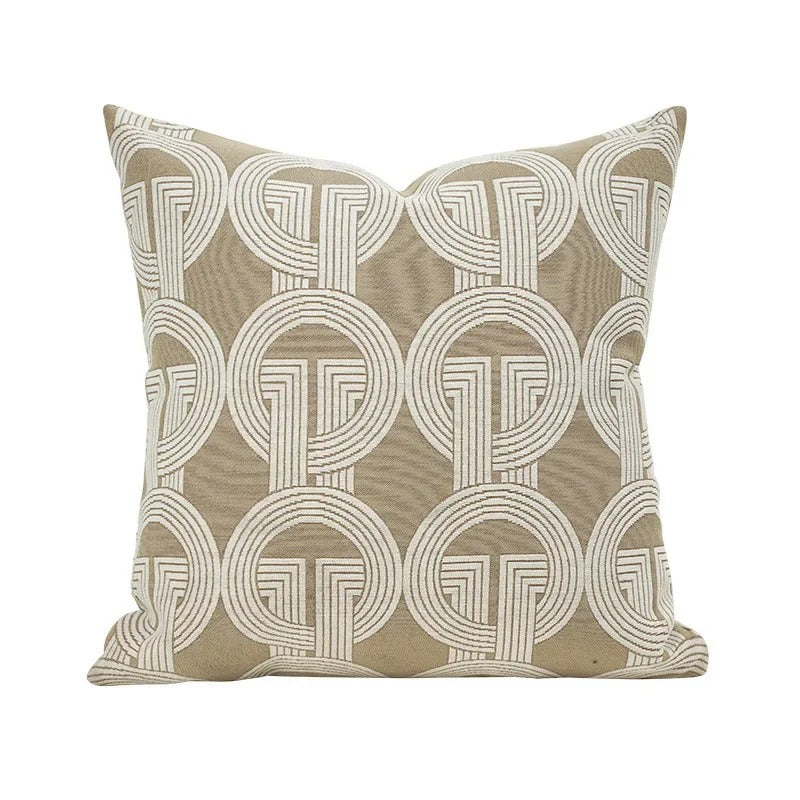 VelvetGlow Kussenhoes - Dubbelzijdige Geometrische Kussenhoes van Luxe Jacquard