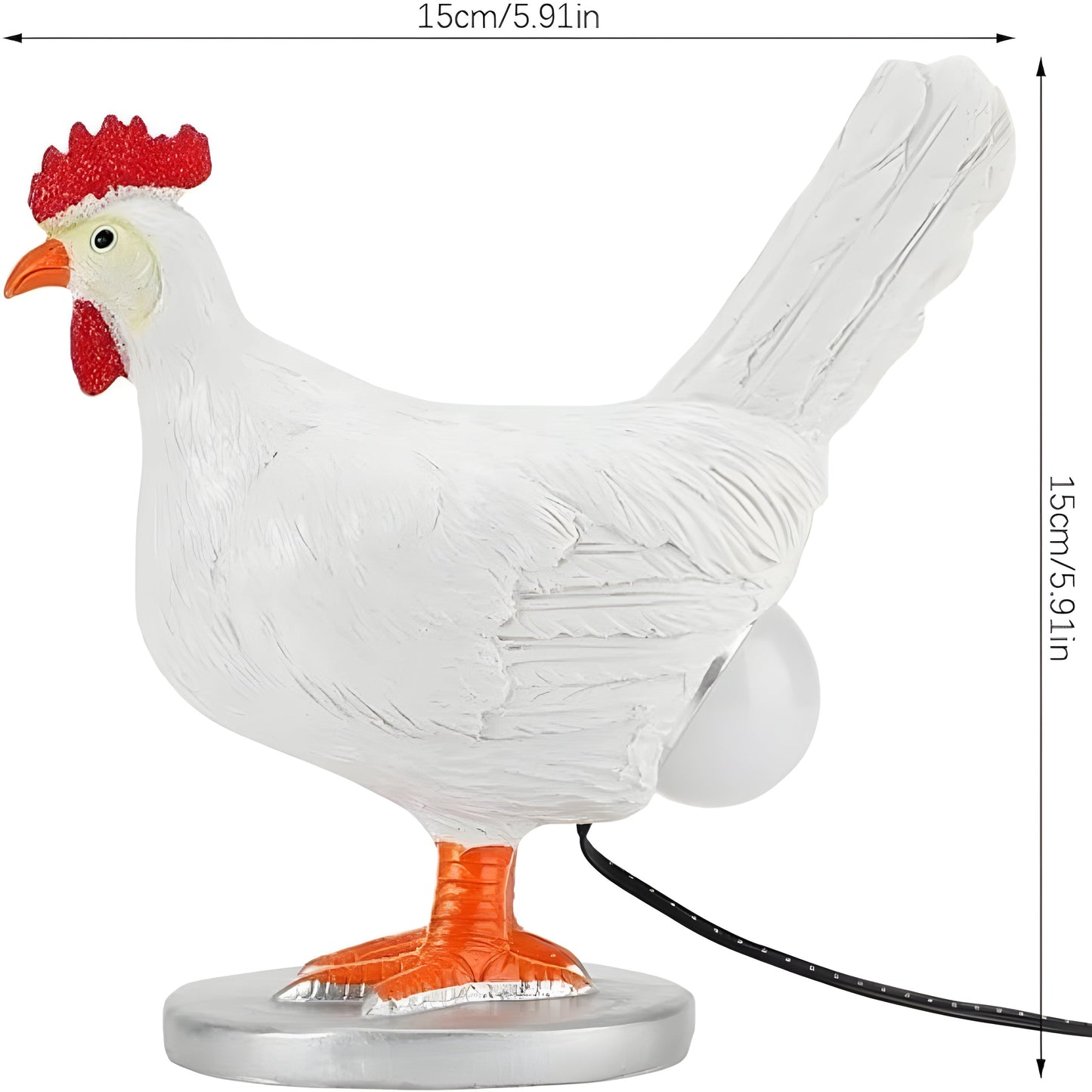 EggGlow Tafellamp – Charmante Kipvorm met Warm LED Licht