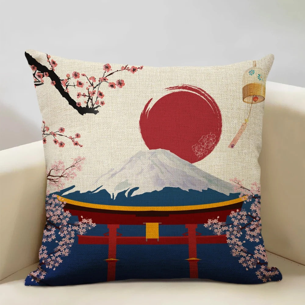 BeauRêve Kussenhoes met Mount Fuji - Japanse Stijl voor Elke Ruimte
