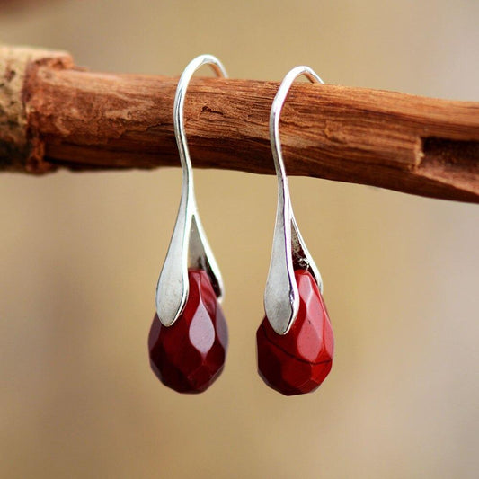 Serenella Drops - Elegante Oorbellen met Natuurlijke Edelstenen