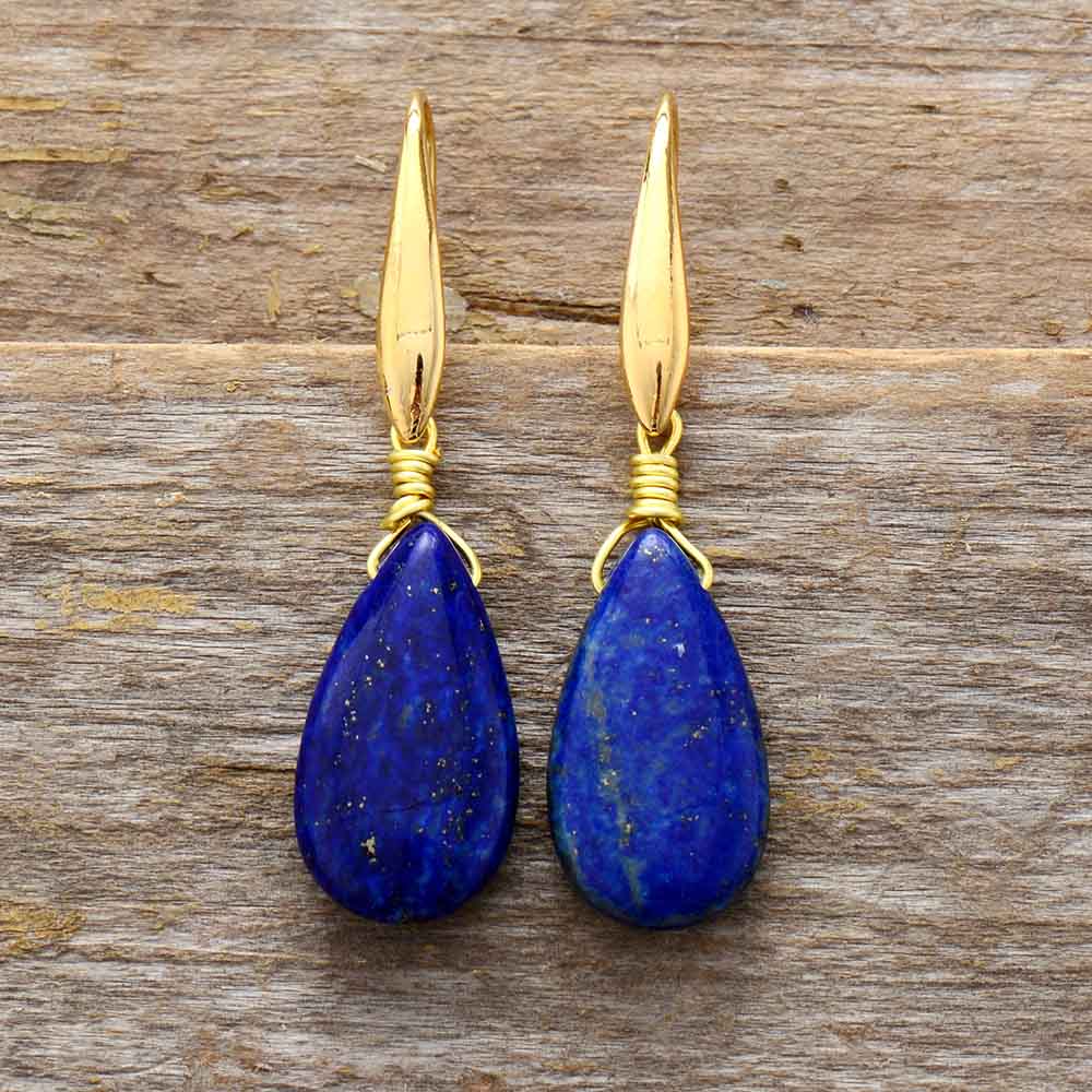 DreamLapis Earrings – Elegante Diepblauwe Oorbellen