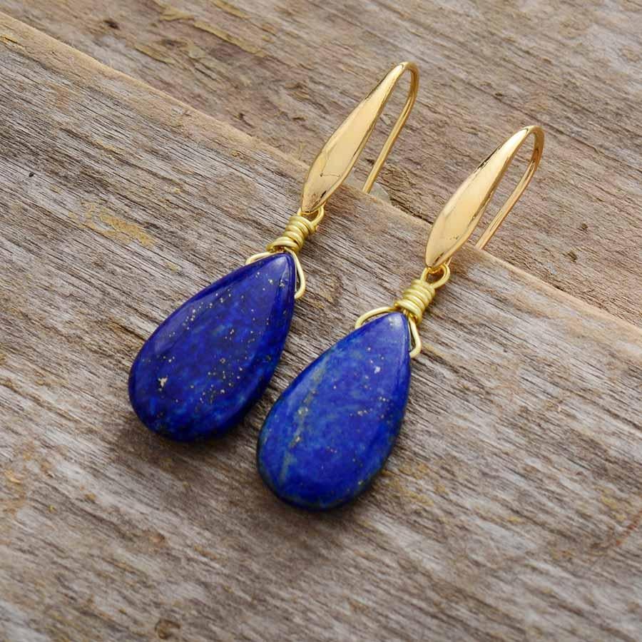 DreamLapis Earrings – Elegante Diepblauwe Oorbellen