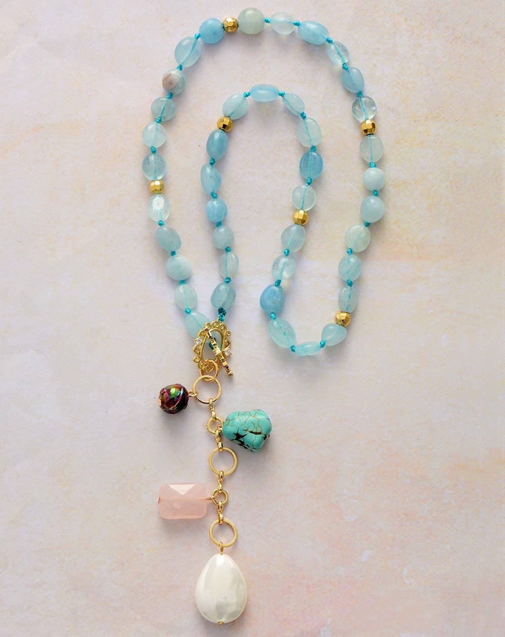 Maris Necklace – Elegante Oceaandruppel Mala Ketting